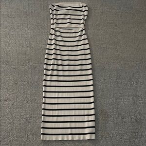 Striped Black and White Dress